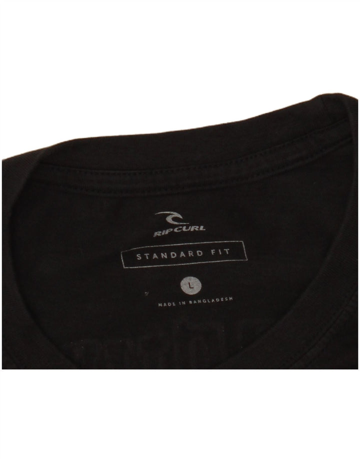 T-shirt grafica da uomo con vestibilità standard Rip Curl, taglia grande, nera
