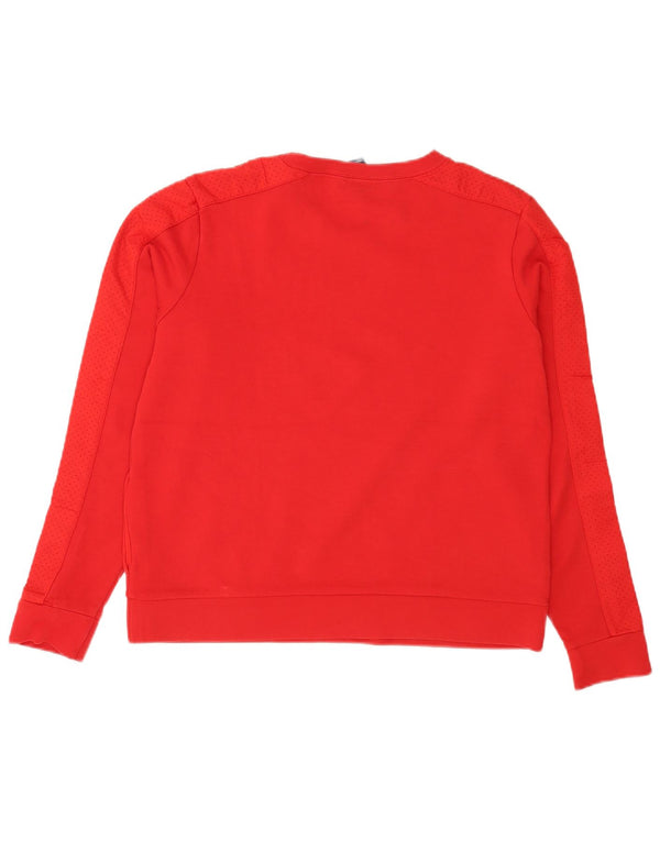 Felpa Nike Donna Regular Fit Felpa UK 14 Large Rosso Cotone Sport