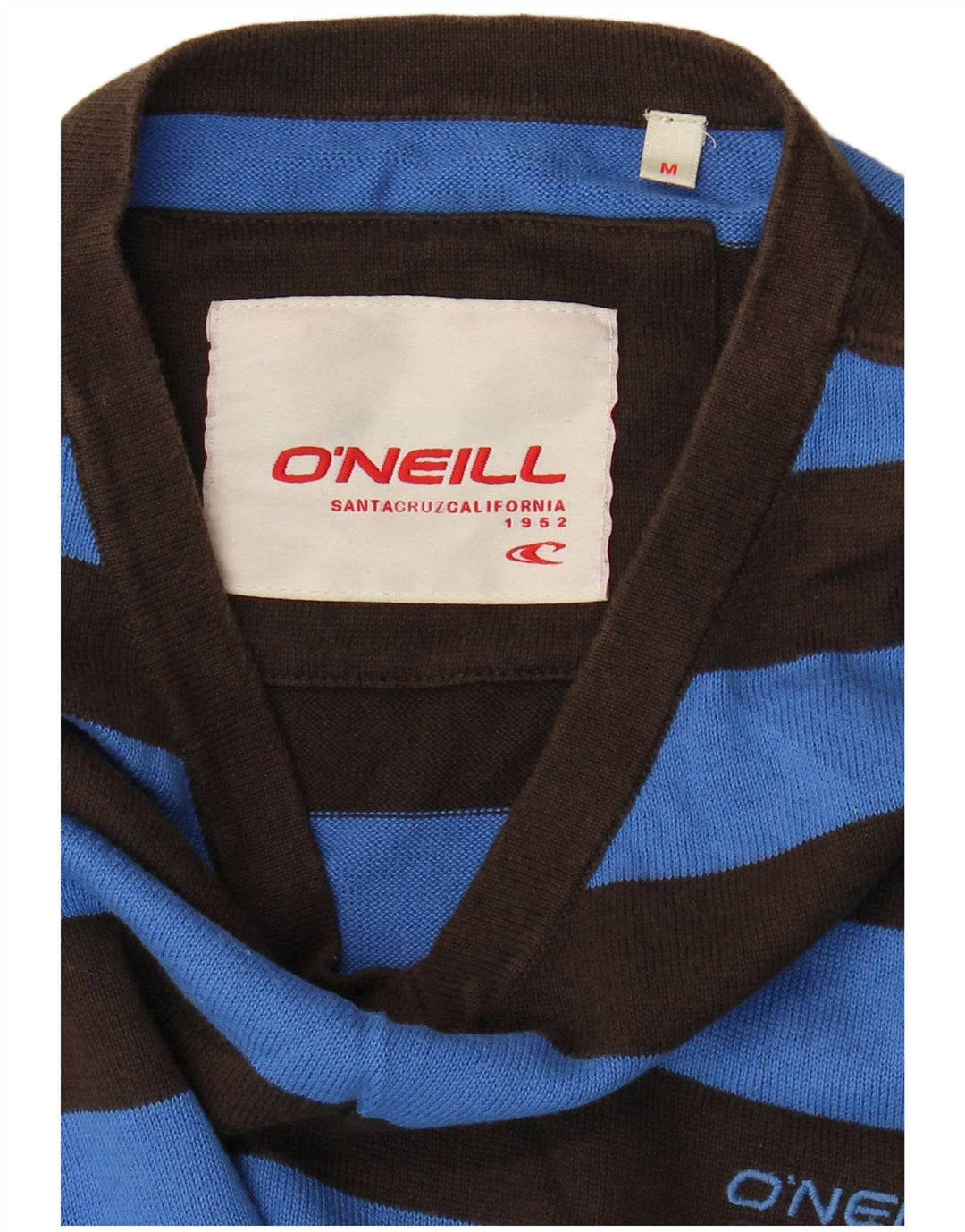 Maglione da uomo con scollo a V O'Neill a righe blu medio
