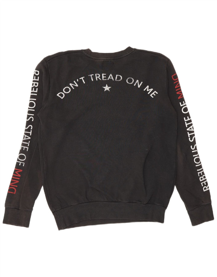 Felpa grafica da uomo Zara Maglione piccolo nero