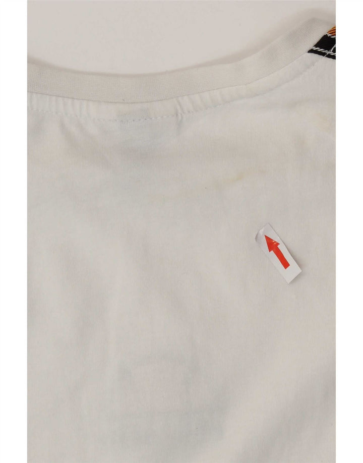 T-shirt grafica da uomo Ellesse Top grande in cotone color block bianco