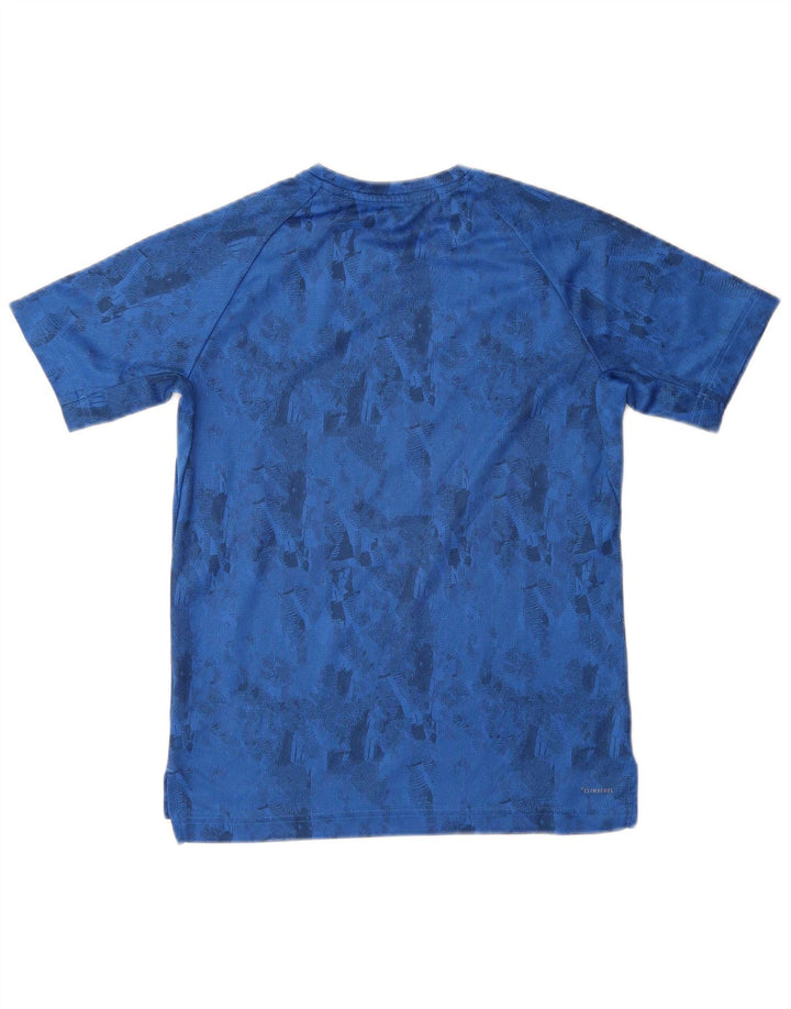 Maglietta Adidas Climacool da ragazzo, 11-12 anni, blu medio geometrico