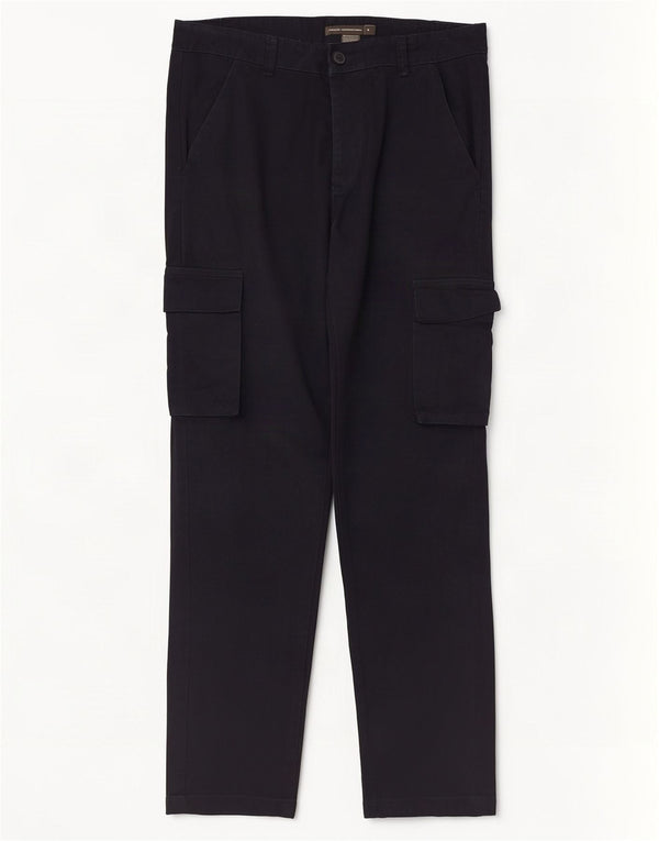 Pantaloni cargo dritti da uomo French Connection Small W32 L30 Blu Navy