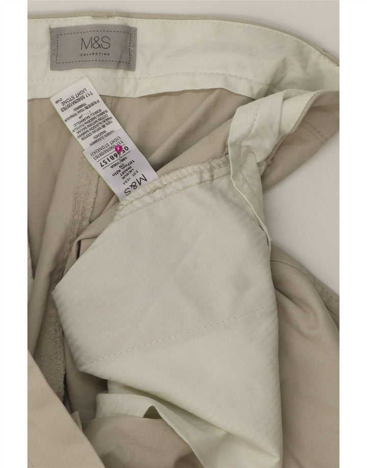MARKS & SPENCER Pantaloncini chino da uomo W42 2XL Cotone beige