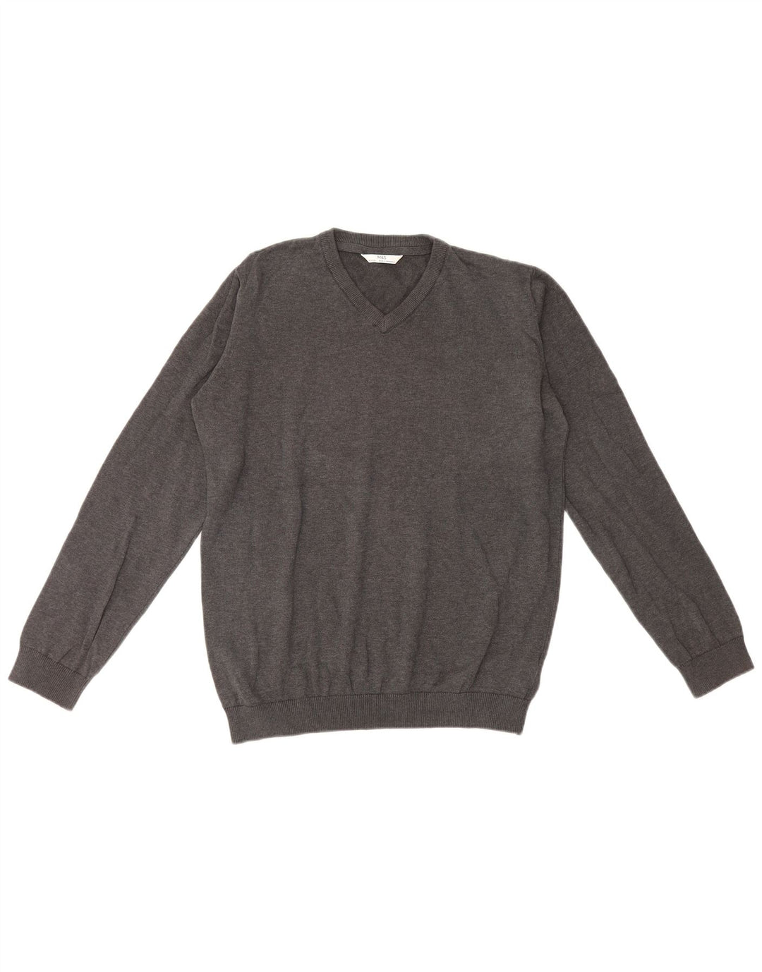 Maglione Marks & Spencer da ragazzo con scollo a V 15-16 anni in cotone grigio