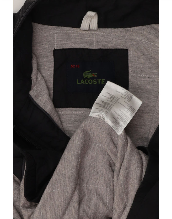 Giubbotto bomber da uomo LACOSTE taglia 5 grande nero in poliammide
