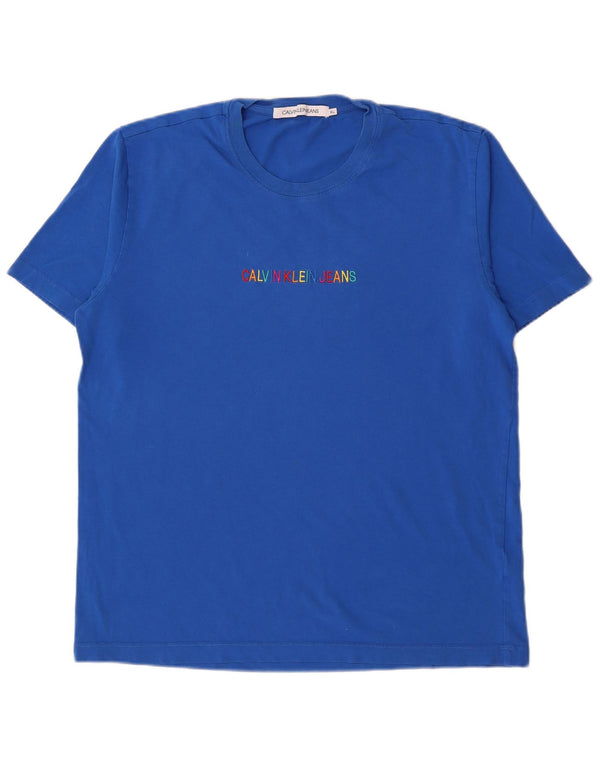 Maglietta grafica da uomo Calvin Klein Jeans Top XL Blu