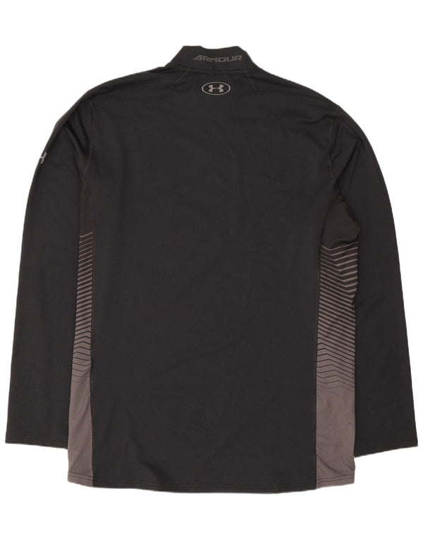 Maglia Under Armour da uomo Cold Gear a maniche lunghe XL in poliestere color block nero