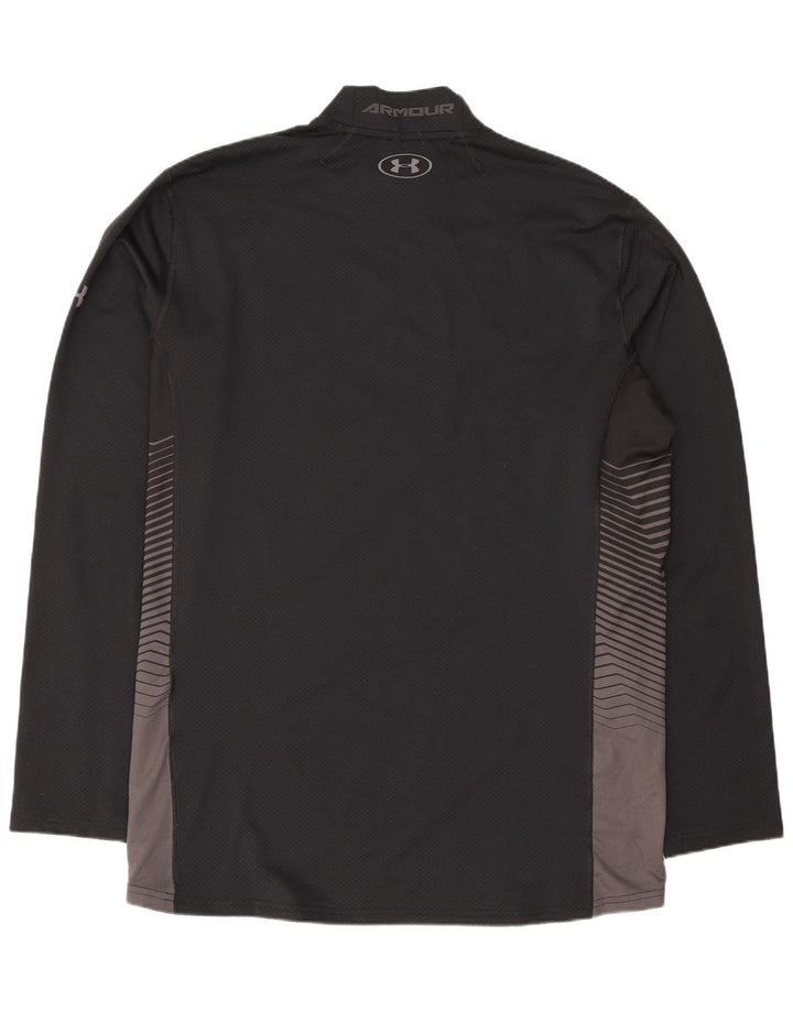Maglia Under Armour da uomo Cold Gear a maniche lunghe XL in poliestere color block nero