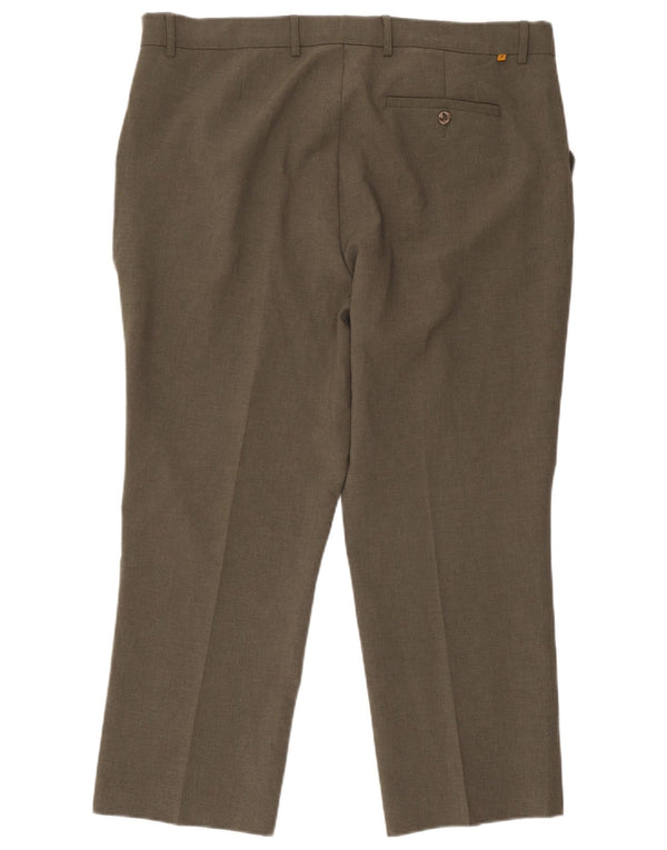Pantaloni casual affusolati da uomo Farah W42 L27 poliestere kaki