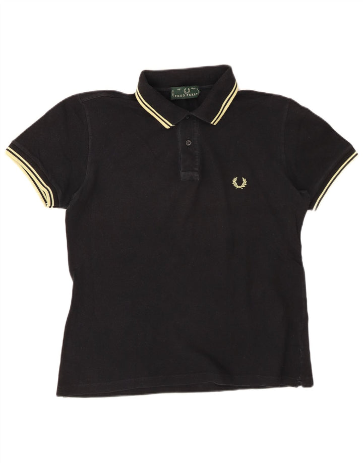 Polo da uomo FRED PERRY in cotone nero medio