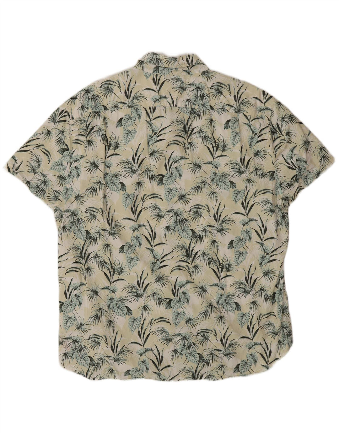 J. CREW Camicia a maniche corte da uomo XL in cotone floreale giallo hawaiano