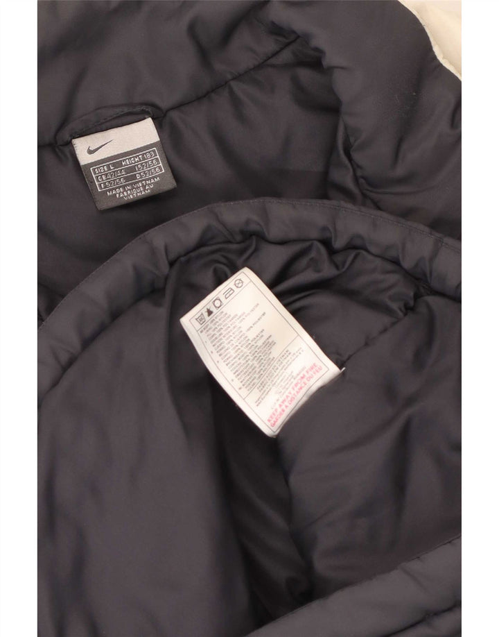 Giacca imbottita da uomo Nike UK 40 Large in nylon color block nero