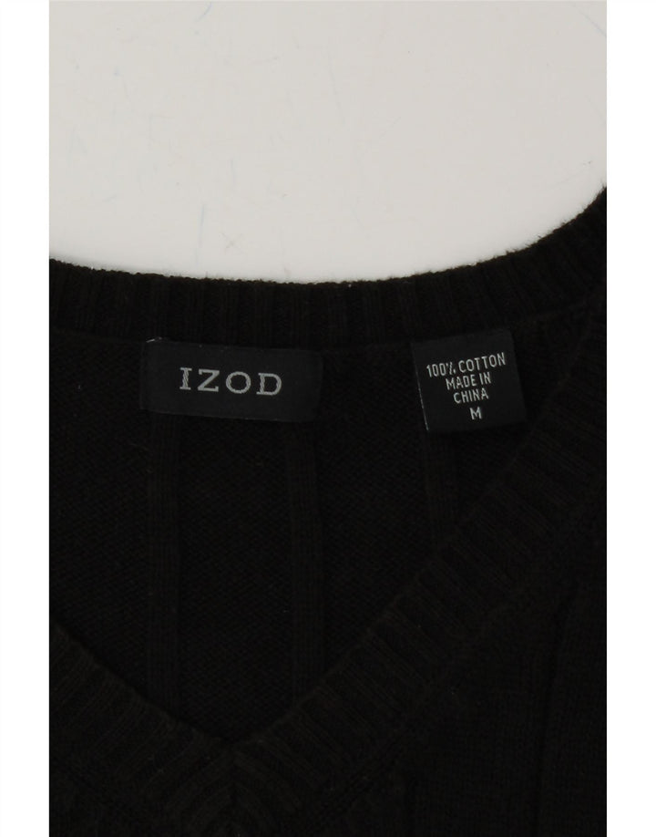 IZOD Mens Vest Tank Top Medium Black Cotton Vintage Izod and Second-Hand Izod from Messina Hembry 