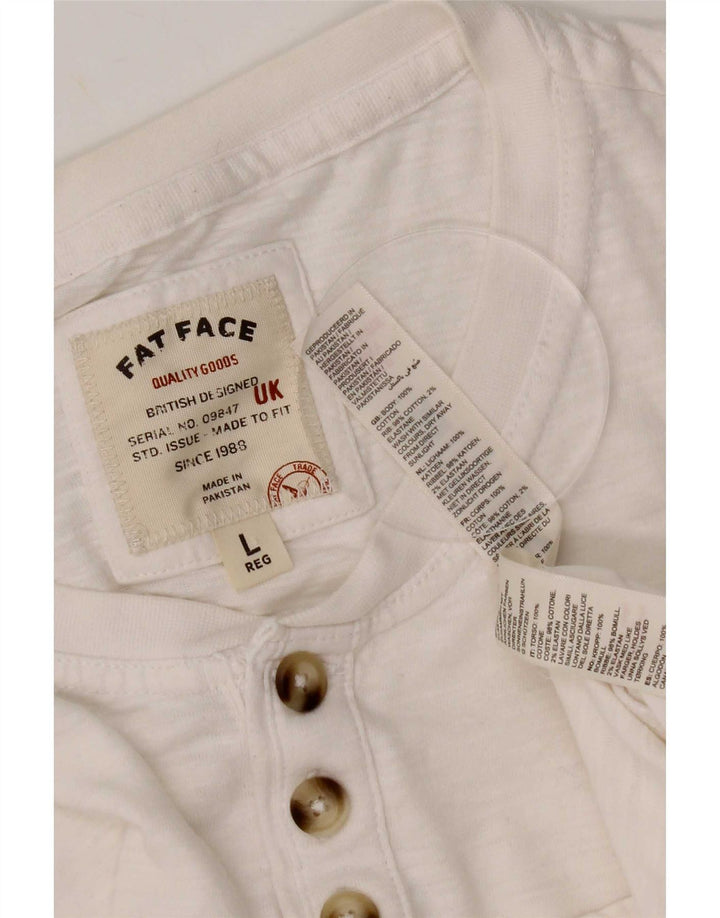 T-shirt da uomo Fat Face Top grande in cotone bianco