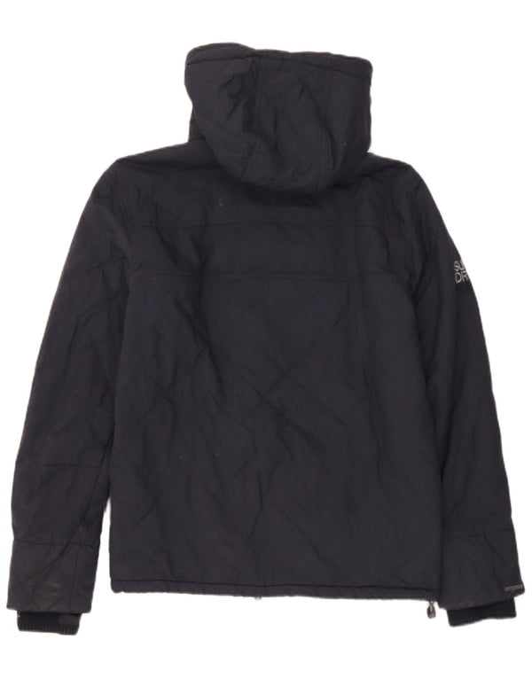Giacca a vento con cappuccio da uomo Superdry UK 36 Small Nylon blu navy