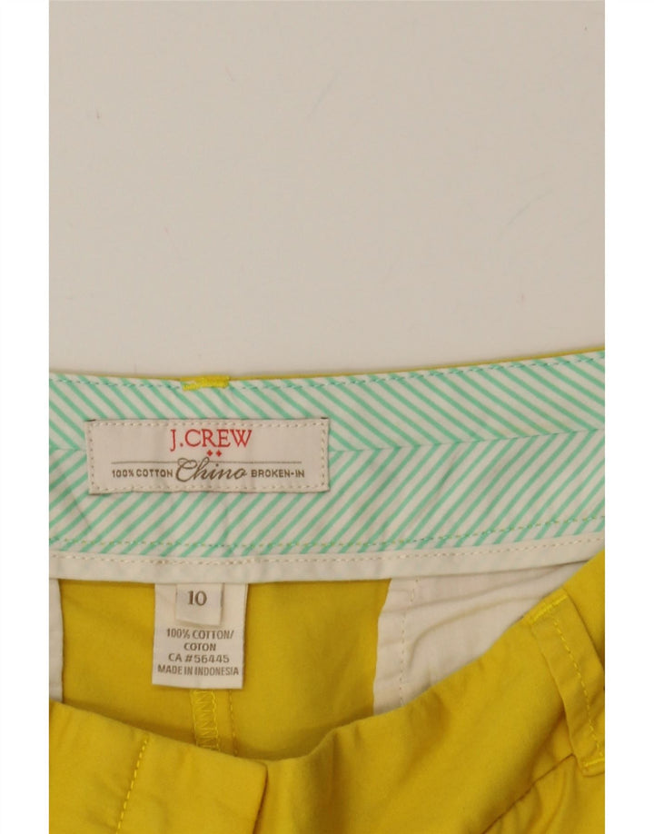 J. CREW Womens Chino Shorts US 10 Large W32 Yellow Cotton Vintage J. Crew and Second-Hand J. Crew from Messina Hembry 