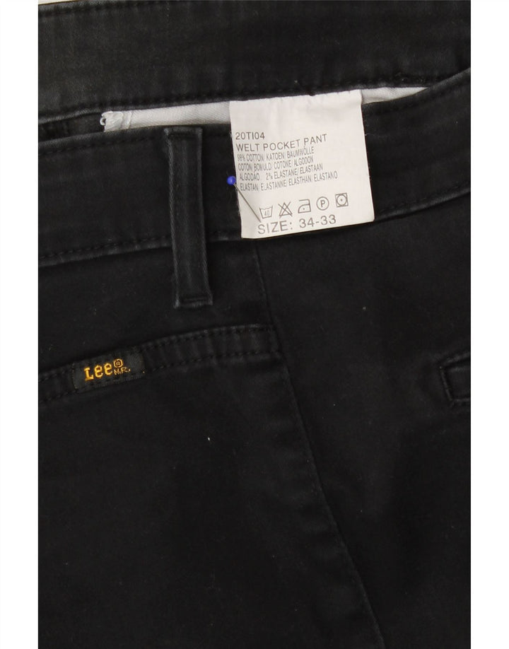 Jeans dritti da donna Lee W34 L28 cotone nero