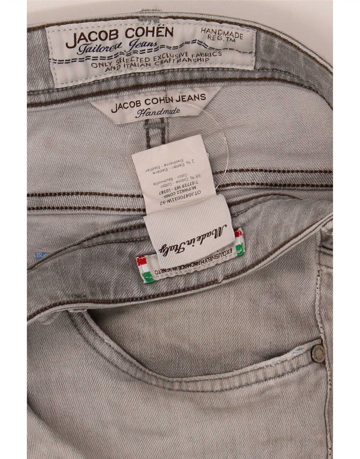Jeans slim da uomo Jacob Cohen W34 L30 cotone grigio