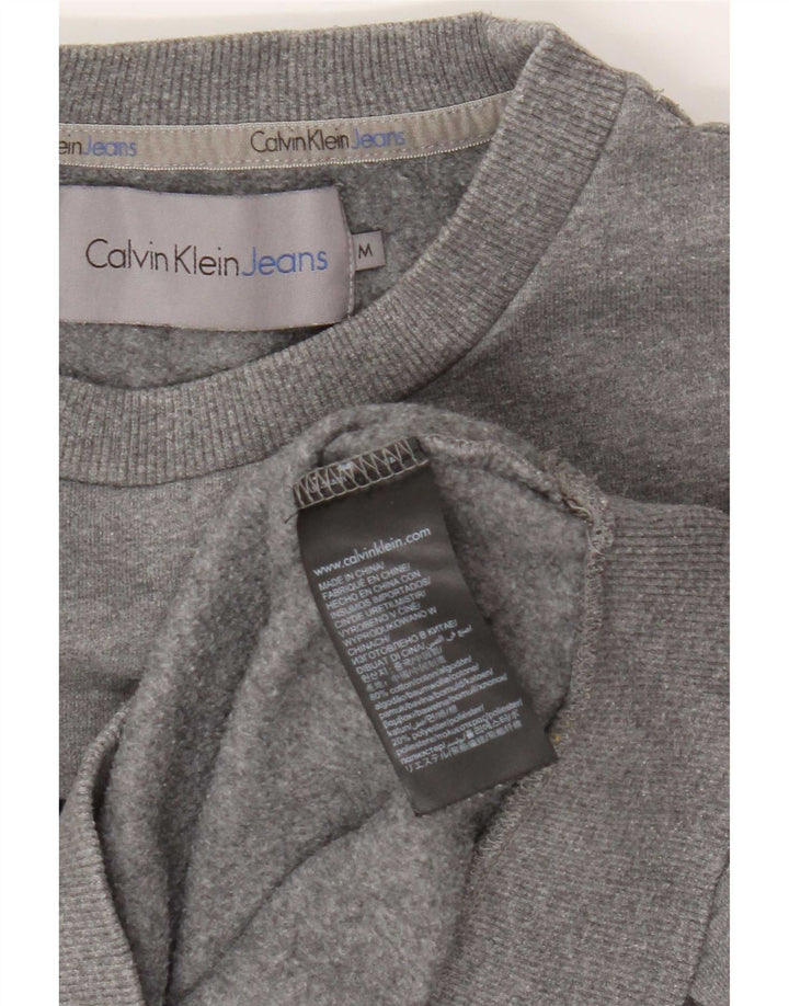 Calvin Klein Jeans Felpa grafica da uomo Maglione grigio medio chiazzato