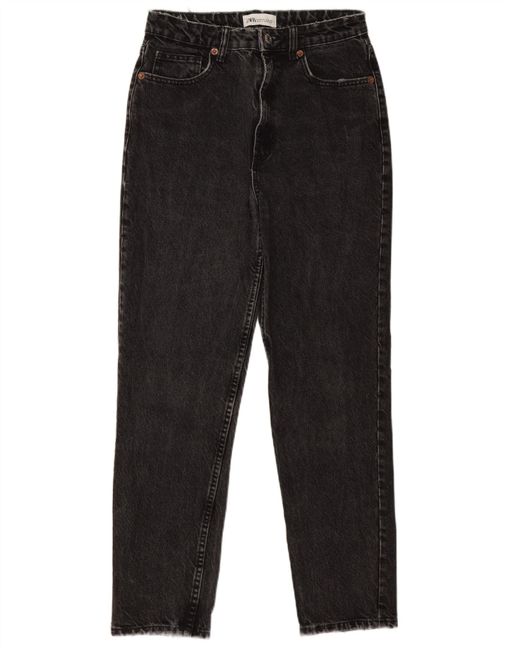 Jeans affusolati effetto consumato ZARA da donna EU 38 piccolo W28 L27 grigio