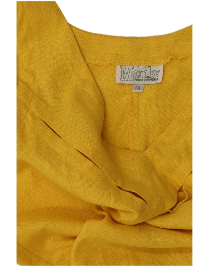 Abito a trapezio senza maniche da donna Marila UK 14 giallo medio
