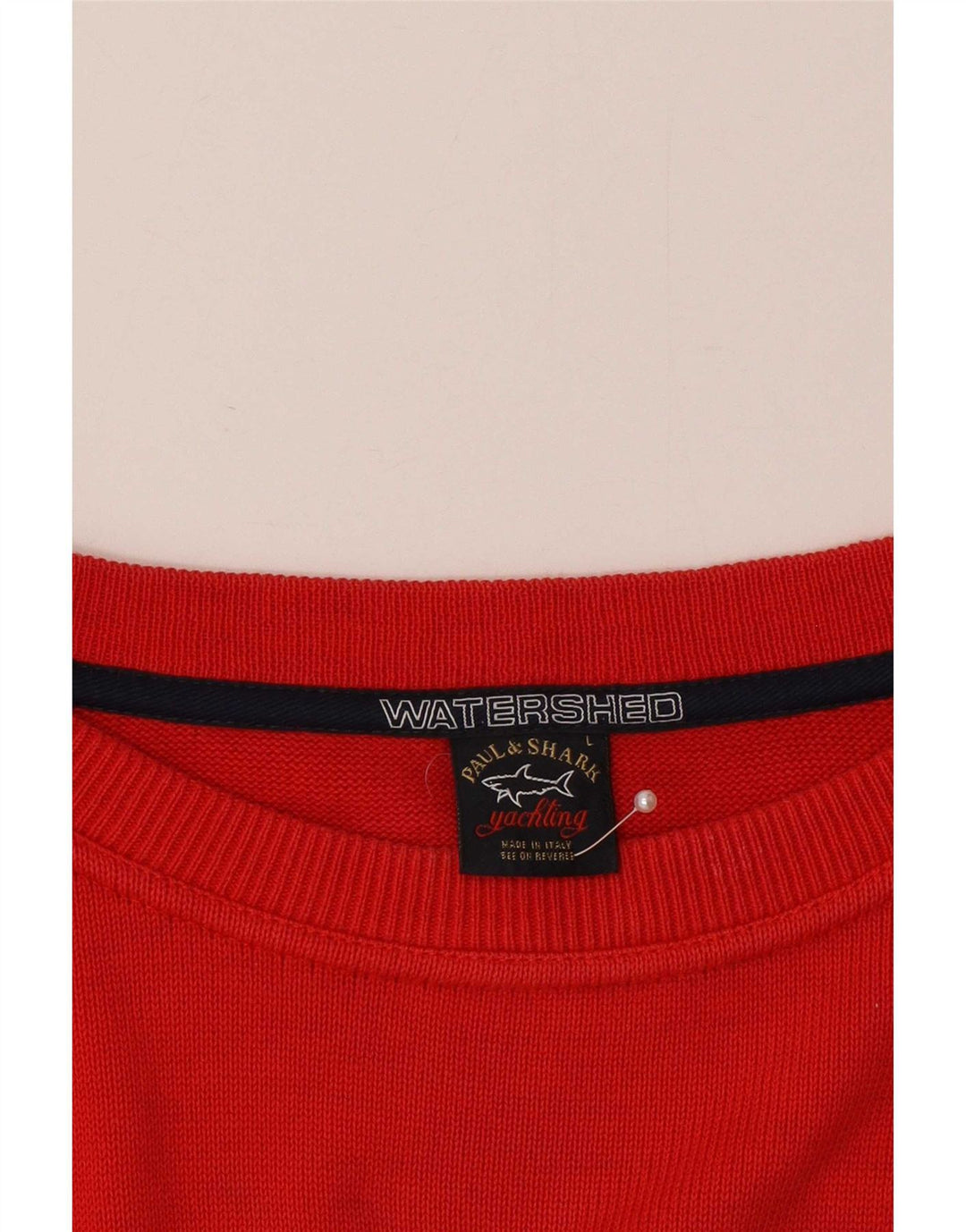 Maglione maglione girocollo da uomo Paul & Shark grande cotone rosso