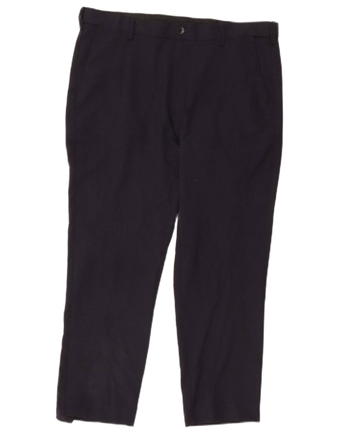 Pantaloni chino vestibilità regolare da uomo Marks & Spencer W36 L27 poliestere blu navy