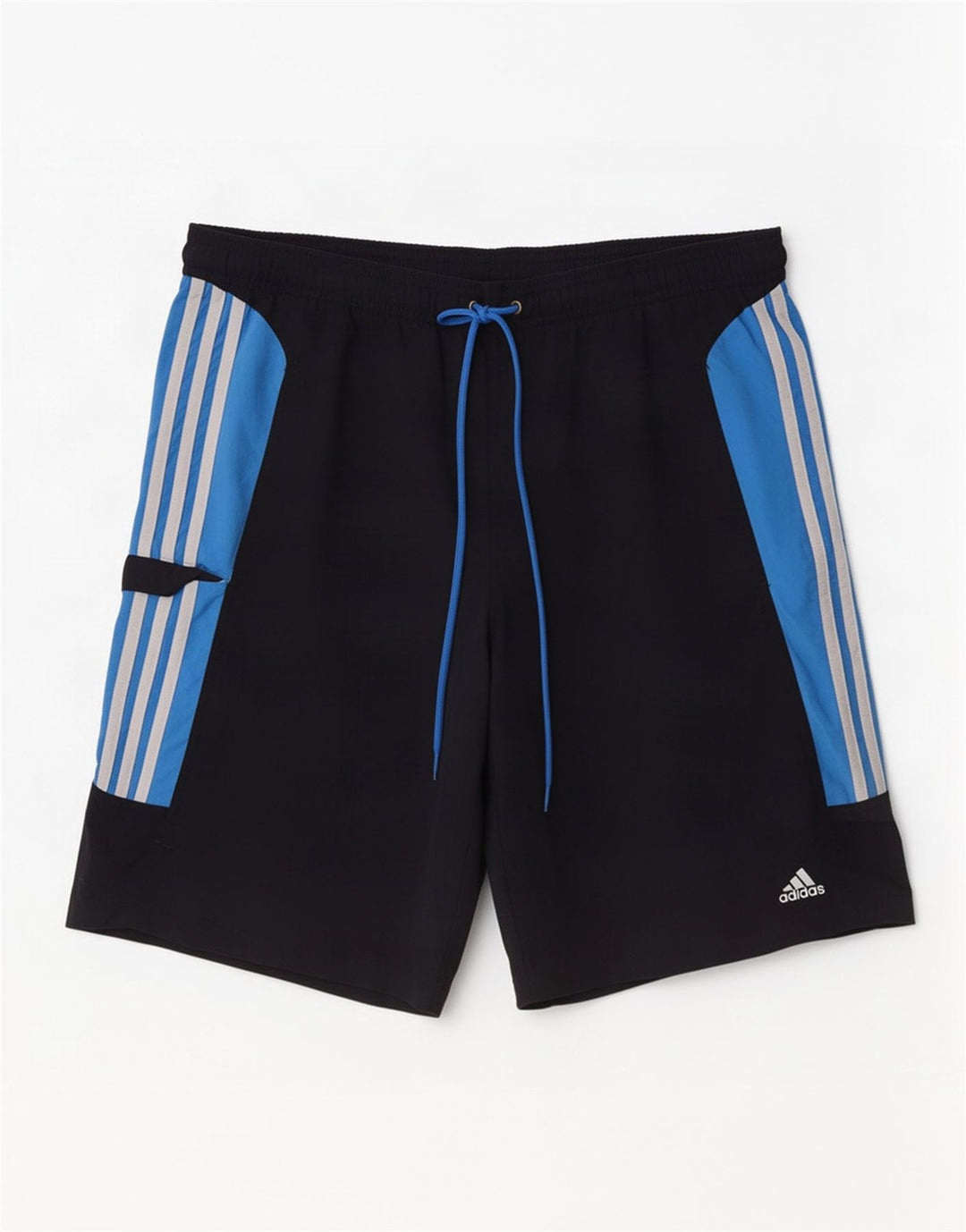 Pantaloncini da bagno Adidas Cargo da uomo grandi in poliestere color block blu navy