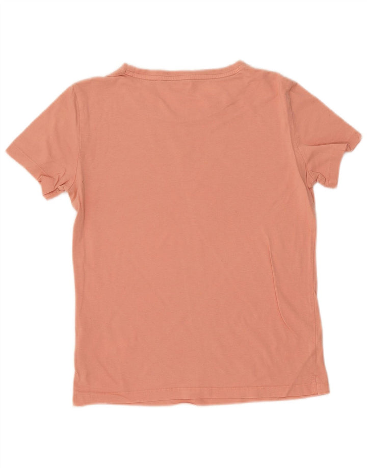 T-shirt grafica da donna GUESS Top UK 10 piccola in cotone rosa