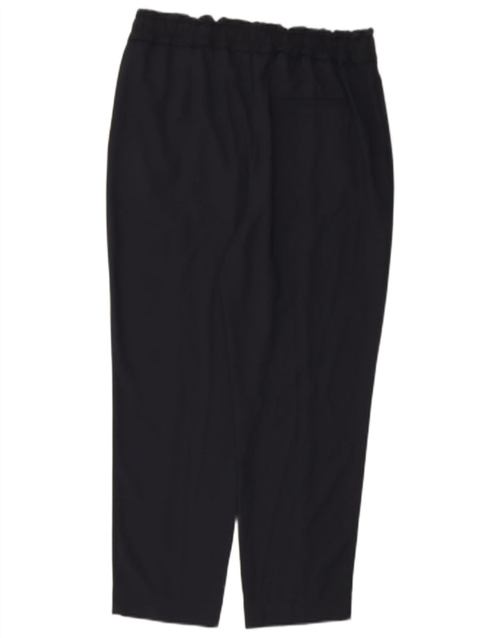 ZARA Womens Tapered Cropped Trousers Medium W28 L25 Navy Blue
