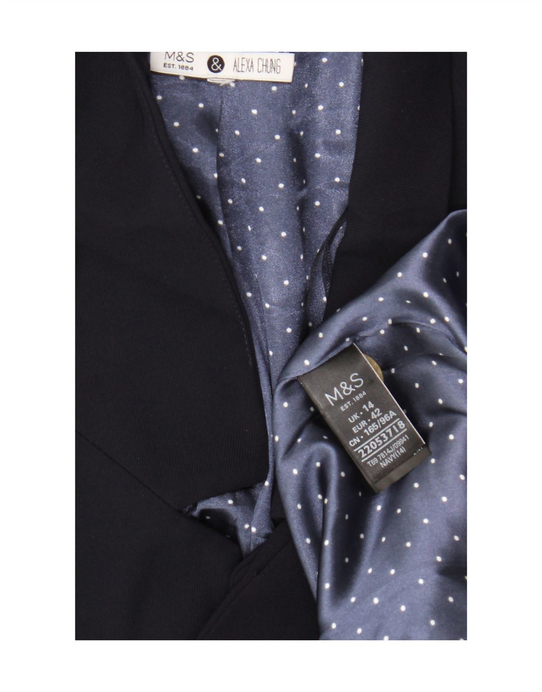 Giacca Marks & Spencer da donna Alexa Chung Blazer UK 14 Large Blu Navy