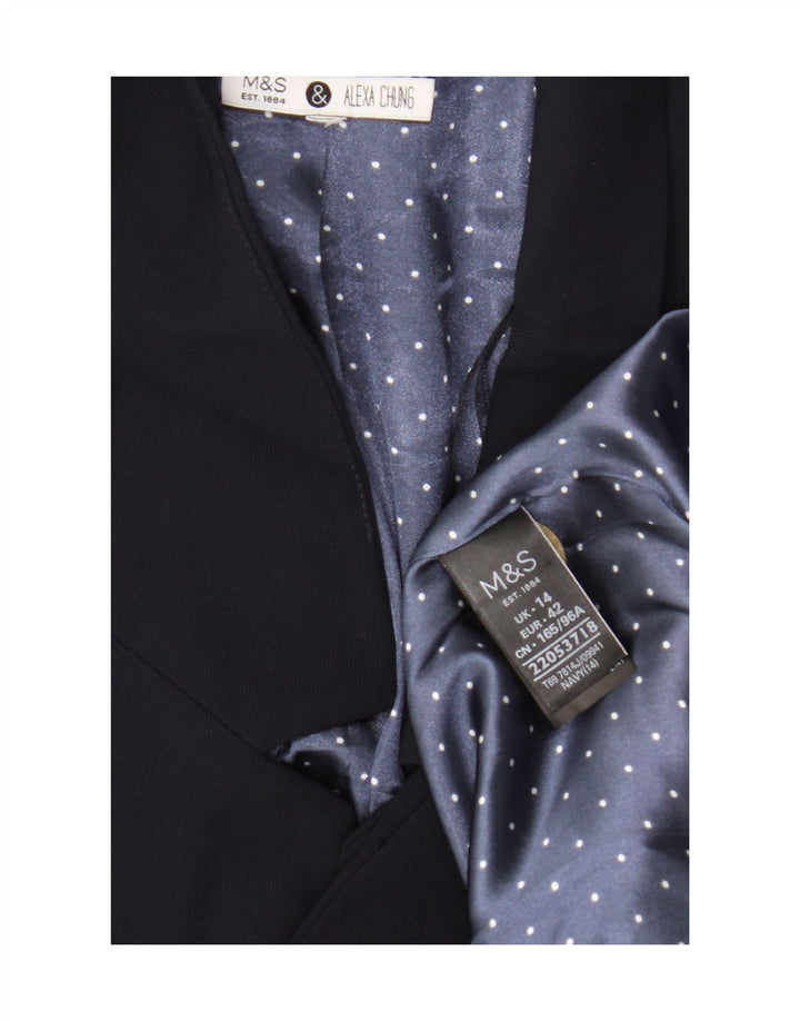 Giacca Marks & Spencer da donna Alexa Chung Blazer UK 14 Large Blu Navy
