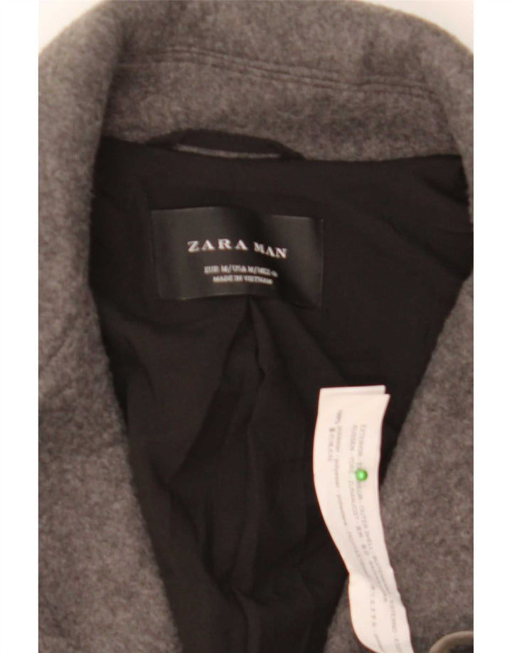 Cappotto da uomo Zara UK 38 Poliestere grigio medio