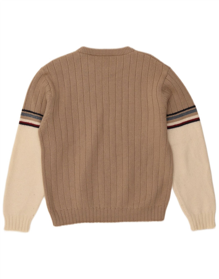 Paul Smith Uomo Maglione Girocollo Maglione Grande Lana Colorblock Beige