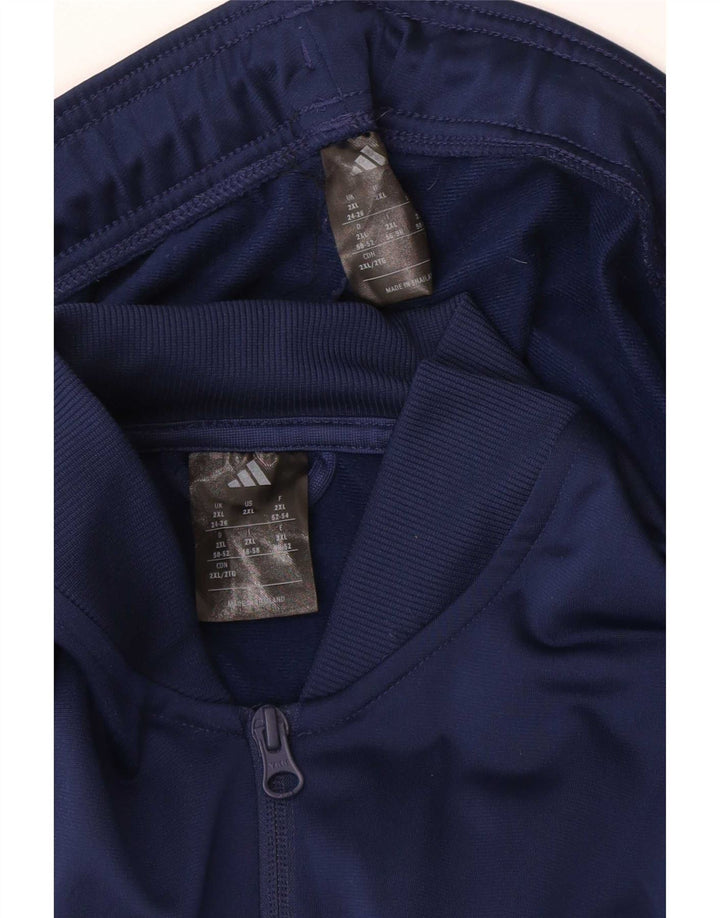Tuta intera da donna Adidas UK 24/26 2XL poliestere blu navy