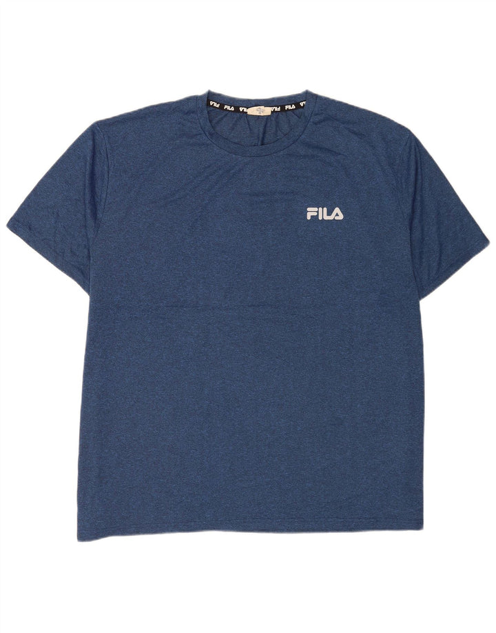 T-shirt da uomo Fila Top 4XL poliestere blu navy