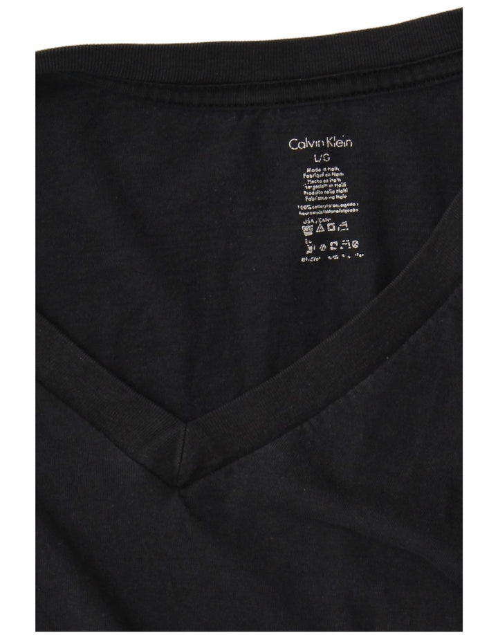 T-shirt da uomo Calvin Klein Top grande in cotone nero