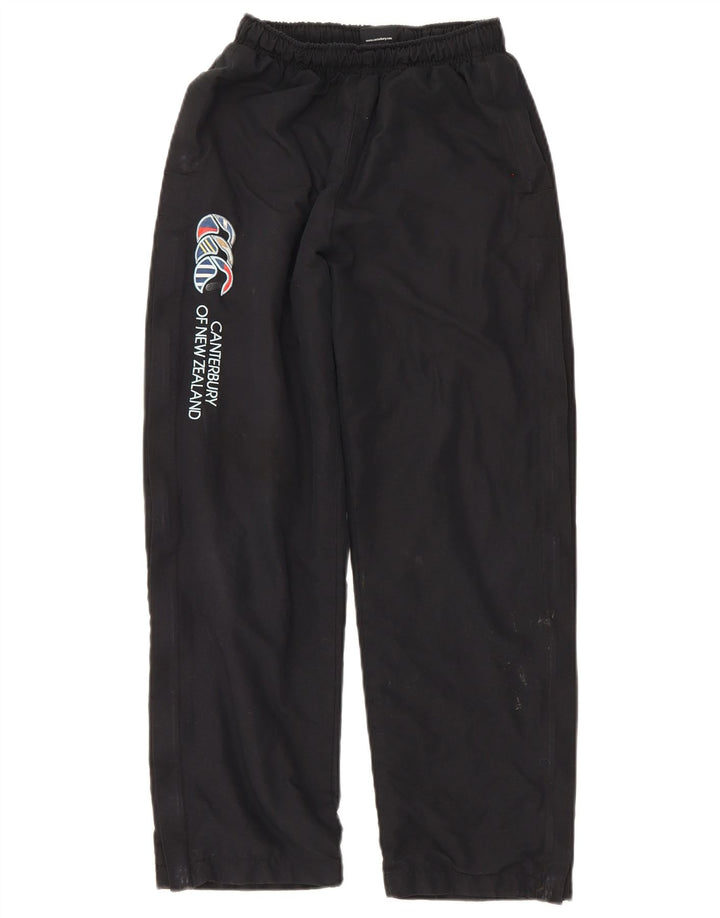Pantaloni da tuta con grafica da ragazzo Canterbury 13-14 anni in poliestere nero
