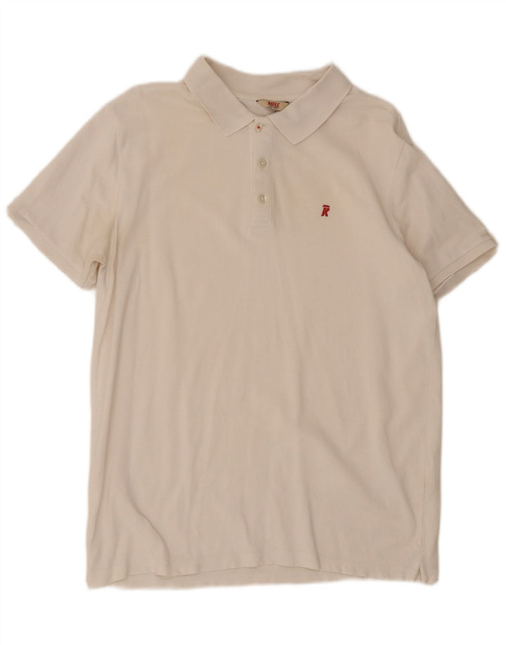 Polo da uomo Rifle XL in cotone bianco