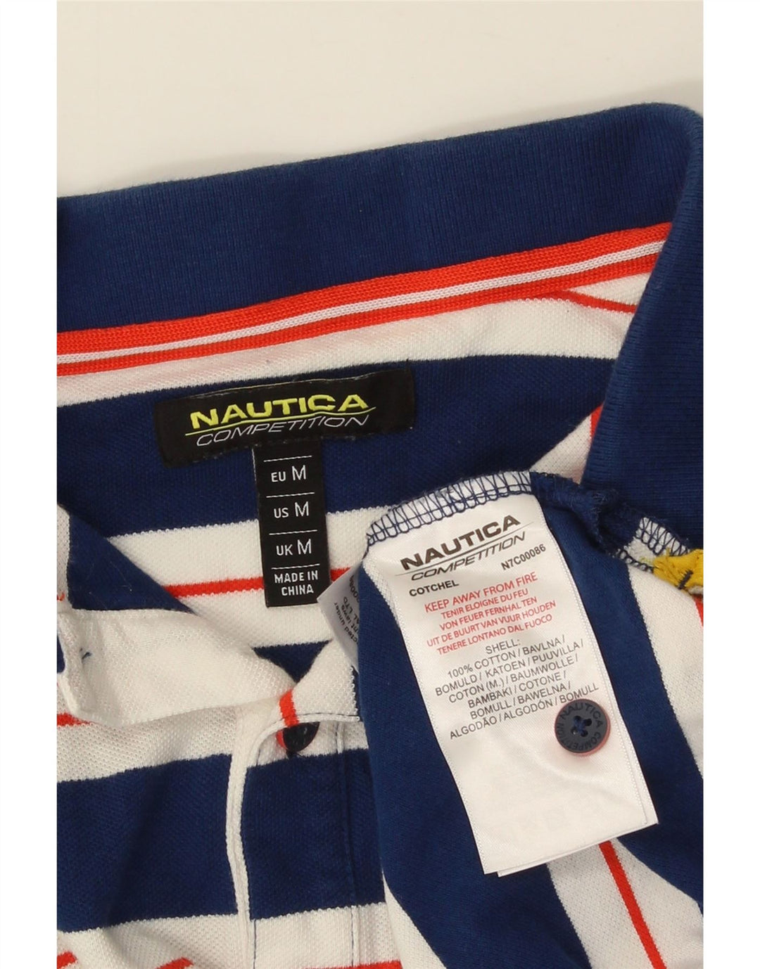 Polo da uomo NAUTICA in cotone a righe medie blu navy