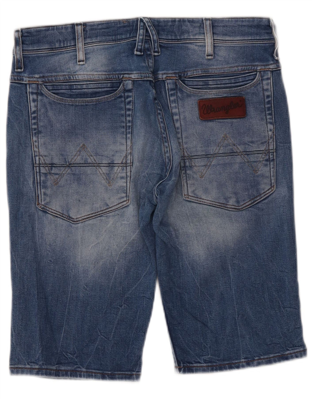 Pantaloncini di jeans Wrangler da uomo Crank W30 cotone blu medio