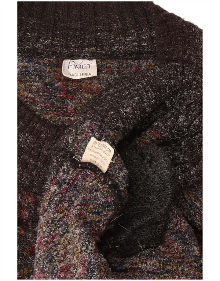 Maglione cardigan da uomo Pimet grande lana screziata grigia