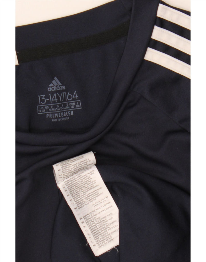 Maglietta ADIDAS Aeroready da bambino 13-14 anni in poliestere blu navy