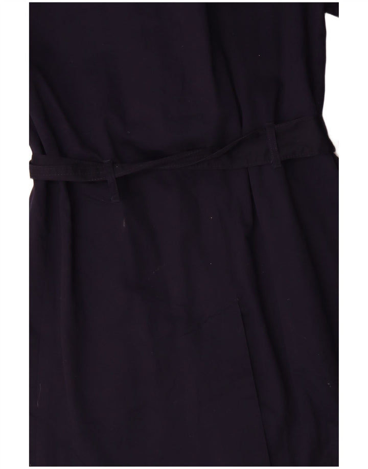 Trench da donna Marks & Spencer UK 14 cotone medio blu navy