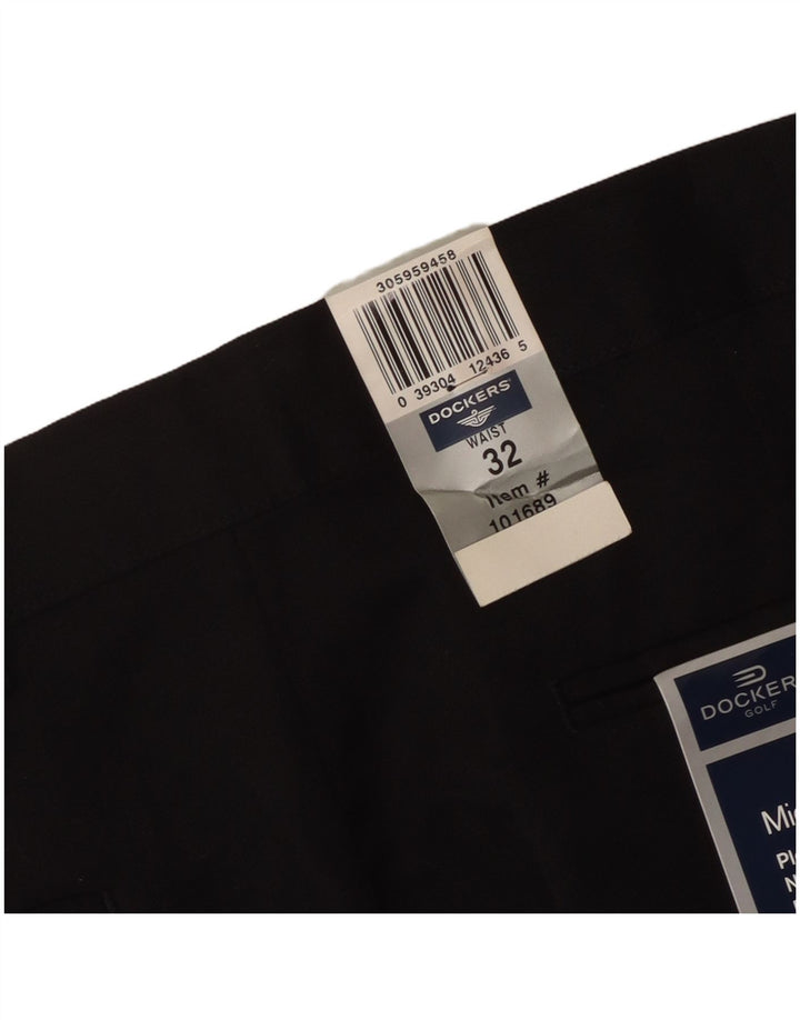 DOCKERS Pantaloncini chino con pegging da uomo W32 poliestere medio nero