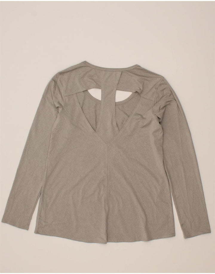 REEBOK Womens Top Long Sleeve UK 14 Medium  Beige Polyester Vintage Reebok and Second-Hand Reebok from Messina Hembry 