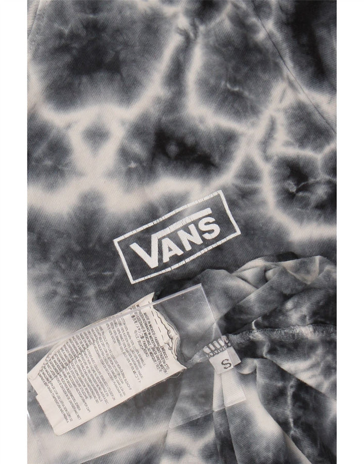 T-shirt grafica da donna VANS Top UK 10 Small in cotone tie dye blu navy
