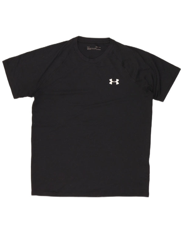 T-shirt Heat Gear da uomo UNDER ARMOUR Top piccola in poliestere nero