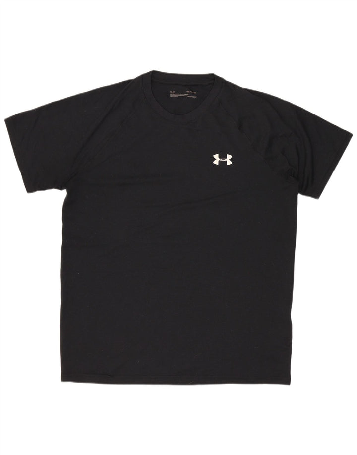 T-shirt Heat Gear da uomo UNDER ARMOUR Top piccola in poliestere nero